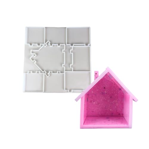 kokdid Modisches Haus, stabiles Silikon-Schlüsselanhänger-Set, Bastelbedarf, Epoxidharz, Buchstaben-Anhänger zum Personalisieren von Schmuck von kokdid