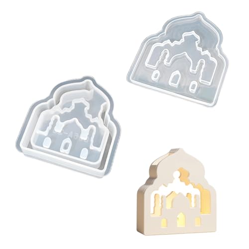 kokdid Modisches Haus, stabiles Silikon-Schlüsselanhänger-Set, Bastelbedarf, Epoxidharz, Buchstaben-Anhänger zum Personalisieren von Schmuck von kokdid