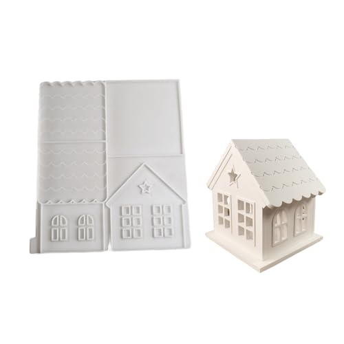 kokdid Modisches Haus, stabiles Silikon-Schlüsselanhänger-Set, Bastelbedarf, Epoxidharz, Buchstaben-Anhänger zum Personalisieren von Schmuck von kokdid