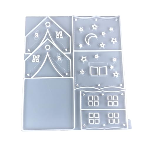 kokdid Modisches Zelt, stabiles Silikon-Schlüsselanhänger-Set, Bastelbedarf, Epoxidharz, Buchstaben-Anhänger zum Personalisieren von Schmuck von kokdid