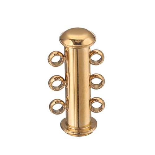 kokdid Schiebeverschluss aus 304 Edelstahl, Rohrverbinder für Schichten, Halsketten oder Armbänder, Schmuckherstellungszubehör von kokdid