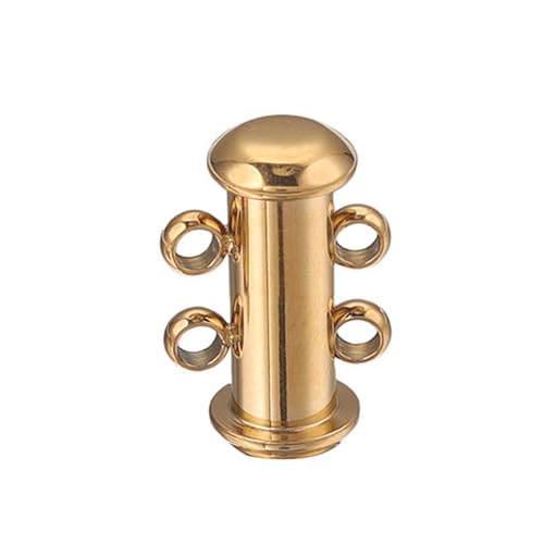 kokdid Schiebeverschluss aus 304 Edelstahl, Rohrverbinder für Schichten, Halsketten oder Armbänder, Schmuckherstellungszubehör von kokdid