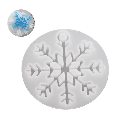 kokdid Schmuck-Epoxidharz-Silikon-Schneeflocken-Formen für Ohrringe, Halsketten, Anhänger, Harzgussformen zum Basteln von kokdid
