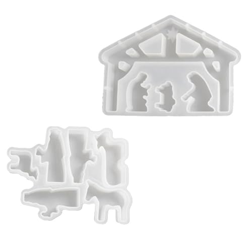 kokdid Set mit 2 antihaftbeschichteten Silikonformen für Ornamente, Gebetsserie, Tischdekoration, Formen für jeden Innenraum von kokdid