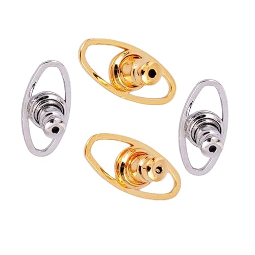 kokdid Set mit 4 leichten Ohrring-Verschlüssen, bequem zu tragen, Ohrstecker, Stabilisatoren, modischer Schmuckrücken für Damen von kokdid