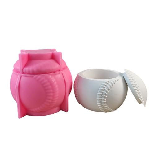 kokdid Silikonform-Set, Baseball-Kerzenhalter, flexible Epoxidharz-Formen für die Herstellung von Heimdekorationen, 2 Stück kokdid Silikonform-Set, Baseball-Kerzenhalter, flexible Epoxidharz-Formen für die Herstellung von Heimdekorationen, 2 Stück von kokdid