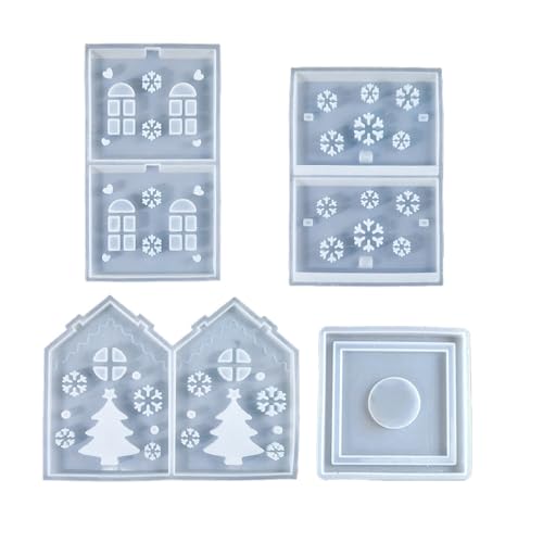 kokdid Silikonform-Set für Weihnachtsbaum, Kerzen, Haus, für Weihnachtsbäume, Weihnachtsbäume, saisonale Dekorationen kokdid Silikonform-Set für Weihnachtsbaum, Kerzen, Haus, für Weihnachtsbäume, Weihnachtsbäume, saisonale Dekorationen von kokdid