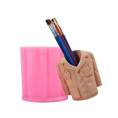 kokdid Silikonform für Arztkittel, Stifthalter, Gips, Zement, Blumentöpfe, Herstellung von Formen, Bastelbedarf von kokdid
