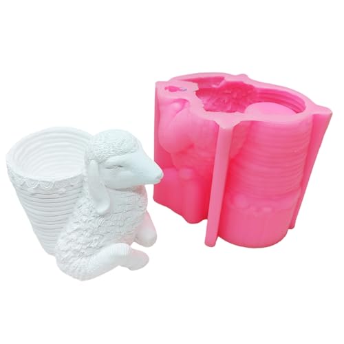 kokdid Silikonform für Beton, Gips, Kaktus, Vase, unverwechselbare Cartoon-Schafe, Silikonform für Töpfe und Schreibtischzubehör kokdid Silikonform für Beton, Gips, Kaktus, Vase, unverwechselbare Cartoon-Schafe, Silikonform für Töpfe und Schreibtischzubehör von kokdid
