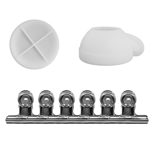 kokdid Silikonform mit Herzmuster, kleine Silikon-Teller, Metallclip für Teetasse, Kerzenhalter und Tischdekorationen von kokdid