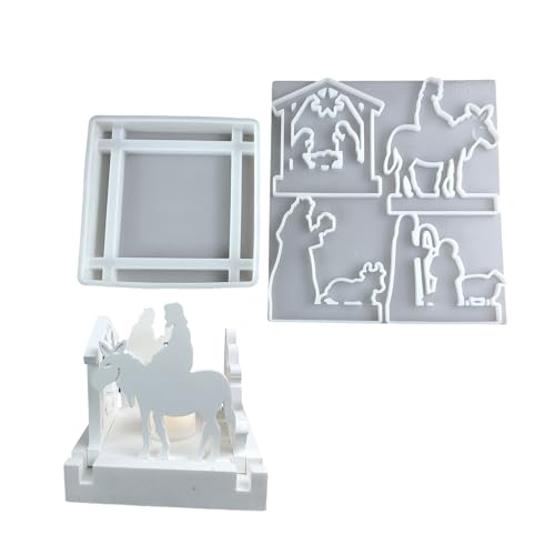 kokdid Silikonharzform mit Gebetsmuster, Kerzenformen für Tisch und Schlafzimmer, zum Basteln, einzigartige Tischdekorationen, 2 Stück kokdid Silikonharzform mit Gebetsmuster, Kerzenformen für Tisch und Schlafzimmer, zum Basteln, einzigartige Tischdekorationen, 2 Stück von kokdid