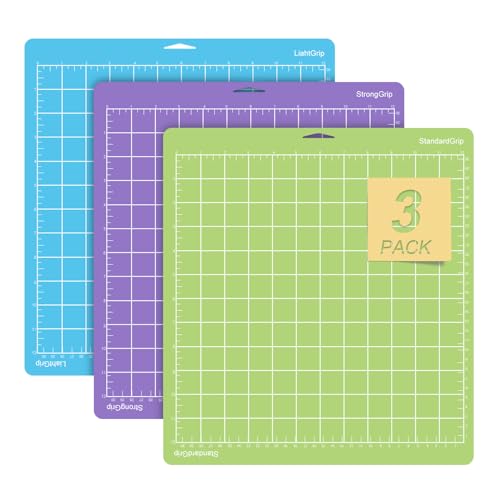 Kokorosa 3 Pack Schneidematte für Cricut Explore One/Air/Air 2/Maker,Quilting Cricket Schneidematten Ersatz-Zubehör, Quilten and Scrapbooking Kunsthandwerk(30.5x30.5cm) von Kokorosa