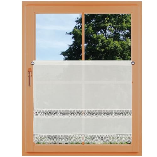 Landhaus-Scheibengardine Inkas Vogtländische Spitze Scheibenhänger mit Stickereikante Kurzgardine in Natur | klassisch-zarte Spitzengardine | gestickte Ornamente Panneaux Höhe x Breite 60 x 106 cm Landhaus-Scheibengardine Inkas Vogtländische Spitze Scheibenhänger mit Stickereikante Kurzgardine in Natur | klassisch-zarte Spitzengardine | gestickte Ornamente Panneaux Höhe x Breite 60 x 106 cm von kollektion MT