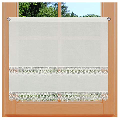Landhaus-Scheibengardine Inkas Vogtländische Spitze Scheibenhänger mit Stickereikante Kurzgardine in Natur | klassisch-zarte Spitzengardine | gestickte Ornamente Panneaux Höhe x Breite 60 x 80 cm Landhaus-Scheibengardine Inkas Vogtländische Spitze Scheibenhänger mit Stickereikante Kurzgardine in Natur | klassisch-zarte Spitzengardine | gestickte Ornamente Panneaux Höhe x Breite 60 x 80 cm von kollektion MT