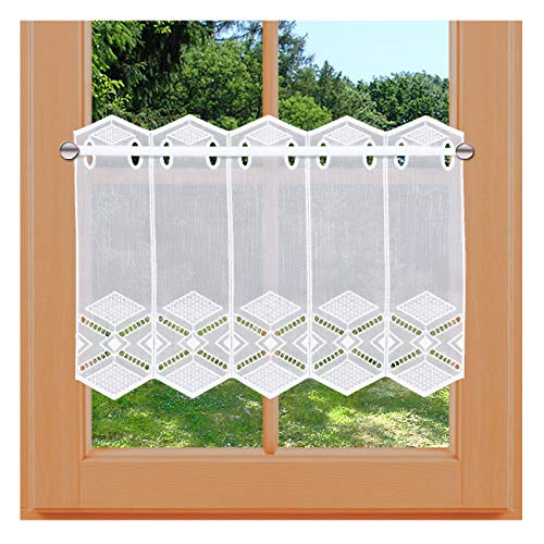 kollektion MT Scheibengardinen Kurzgardine Cynthia Feenhausgardine Vogtländischer Spitze weiß Stickerei und Lochstickerei auf leichtem Käseleinen 30 x 128 cm kollektion MT Scheibengardinen Kurzgardine Cynthia Feenhausgardine Vogtländischer Spitze weiß Stickerei und Lochstickerei auf leichtem Käseleinen 30 x 128 cm von kollektion MT