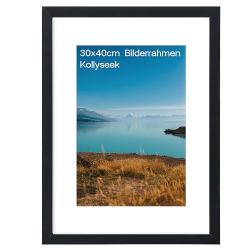 kollyseek Bilderrahmen 30x40 cm aus MDF und Acrylglas Schwarz Bilderrahmen holz,zum Aufhängen & Aufstellen, Wohnzimmer zum Stellen und Hängen, Schwarz Dekorahmen kollyseek Bilderrahmen 30x40 cm aus MDF und Acrylglas Schwarz Bilderrahmen holz,zum Aufhängen & Aufstellen, Wohnzimmer zum Stellen und Hängen, Schwarz Dekorahmen von kollyseek