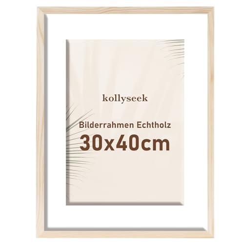 kollyseek Bilderrahmen 30x40cm Echtholz mit Passepartout Holz Rahmen mit Acrylglas Kieferholz Fotorahmen mit Bruchsicherem Acrylglas platten bilderrahmen Wood zimmer deko kollyseek Bilderrahmen 30x40cm Echtholz mit Passepartout Holz Rahmen mit Acrylglas Kieferholz Fotorahmen mit Bruchsicherem Acrylglas platten bilderrahmen Wood zimmer deko von kollyseek