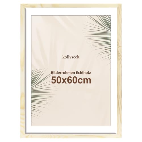 kollyseek Bilderrahmen 50x60cm Echtholz mit Passepartout Holz Rahmen mit Acrylglas Kieferholz Fotorahmen mit Bruchsicherem Acrylglas platten bilderrahmen Wood zimmer deko kollyseek Bilderrahmen 50x60cm Echtholz mit Passepartout Holz Rahmen mit Acrylglas Kieferholz Fotorahmen mit Bruchsicherem Acrylglas platten bilderrahmen Wood zimmer deko von kollyseek