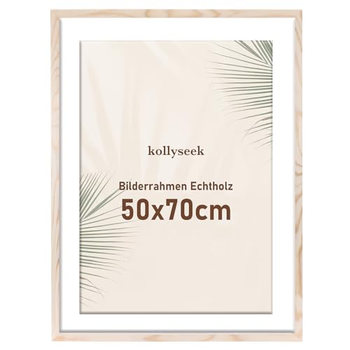 kollyseek Bilderrahmen 50x70cm Echtholz mit Passepartout Holz Rahmen mit Acrylglas Kieferholz Fotorahmen mit Bruchsicherem Acrylglas platten bilderrahmen Wood zimmer deko kollyseek Bilderrahmen 50x70cm Echtholz mit Passepartout Holz Rahmen mit Acrylglas Kieferholz Fotorahmen mit Bruchsicherem Acrylglas platten bilderrahmen Wood zimmer deko von kollyseek