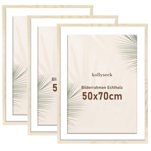 kollyseek Bilderrahmen 50x70cm Holz 3er Set mit Passepartout Pine Echtholz Rahmen mit Acrylglas Kieferholz Fotorahmen mit Bruchsicherem Acrylglas platten bilderrahmen Wood zimmer deko kollyseek Bilderrahmen 50x70cm Holz 3er Set mit Passepartout Pine Echtholz Rahmen mit Acrylglas Kieferholz Fotorahmen mit Bruchsicherem Acrylglas platten bilderrahmen Wood zimmer deko von kollyseek