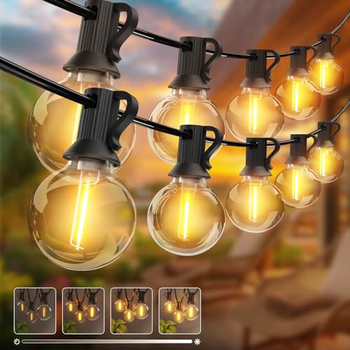 2 Stück LED Lichterkette Außen 23M -【Timing Dimmbar】 Lichterkette Außen Strom mit G40 30+3 Glühbirnen Aussen Wasserdicht Warmweiß Retro Innen/Außen Lichterketten für Party Terrasse Gärten Patio Bäume 2 Stück LED Lichterkette Außen 23M -【Timing Dimmbar】 Lichterkette Außen Strom mit G40 30+3 Glühbirnen Aussen Wasserdicht Warmweiß Retro Innen/Außen Lichterketten für Party Terrasse Gärten Patio Bäume von kolpop