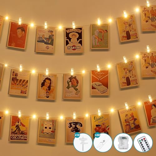 kolpop Lichterkette mit Klammern für Fotos, 8 Modi Lichterkette mit Fernbedienungen, 5M 50LED Wasserdicht Foto Batteriebetriebene Fotoclips für Wohnzimmer, Weihnachten, Hochzeiten, Party Bilder kolpop Lichterkette mit Klammern für Fotos, 8 Modi Lichterkette mit Fernbedienungen, 5M 50LED Wasserdicht Foto Batteriebetriebene Fotoclips für Wohnzimmer, Weihnachten, Hochzeiten, Party Bilder von kolpop