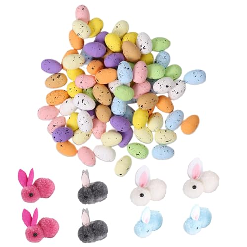 komsoup Gefüllter Osterhase,Osterhase Stofftier - 8X Hasenpuppen mit 24 Ostereiern,Plüschtier, Schaumstoffeier für die Tischdekoration im Frühling, Zuhause, Hochzeit komsoup Gefüllter Osterhase,Osterhase Stofftier - 8X Hasenpuppen mit 24 Ostereiern,Plüschtier, Schaumstoffeier für die Tischdekoration im Frühling, Zuhause, Hochzeit von komsoup