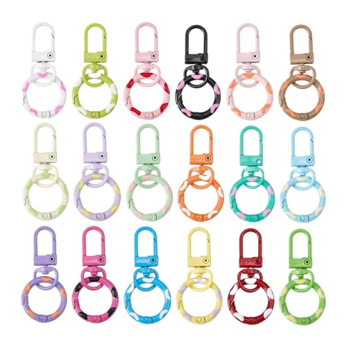 komsoup Karabiner Verschlüsse | Basteln Schlüsselanhänger,18 Stück Süßfarbene Schlüsselringe Mit Sprungring Für Anhänger Armband Rucksack Handtasche komsoup Karabiner Verschlüsse | Basteln Schlüsselanhänger,18 Stück Süßfarbene Schlüsselringe Mit Sprungring Für Anhänger Armband Rucksack Handtasche von komsoup