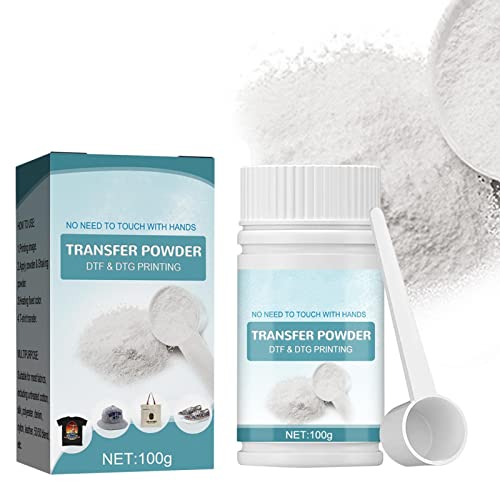 komsoup Transferpulver Dtf Adhesive Powder White Digital Transfer Hot Melt Adhesive, DTF Powder Digital Transfer Hot Melt Adhesive Für Alle Stoffe, T-Shirts, Jeans von komsoup