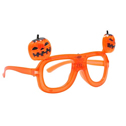 5 Stück Halloween-Kürbisbrille, lustige Sonnenbrille in Kürbisfor , leuchtet im Dunkeln, Partyzubehör für Halloween von kot-au