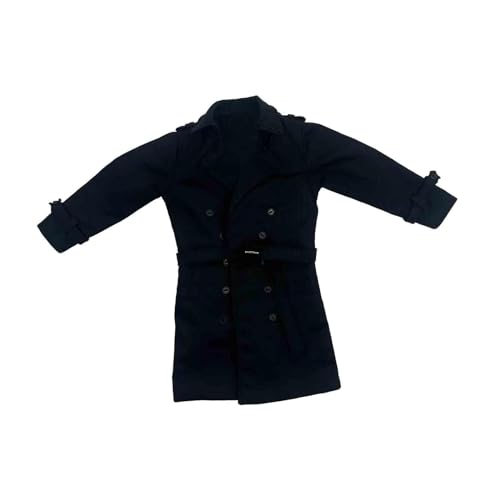 kowaku 1/6 Frauen Trenchcoat Miniatur Kleidung handgemachte Puppe Kleidung Wind Mantel für 12" weibliche Action-Figuren verkleiden Zubehör, Schwarz kowaku 1/6 Frauen Trenchcoat Miniatur Kleidung handgemachte Puppe Kleidung Wind Mantel für 12" weibliche Action-Figuren verkleiden Zubehör, Schwarz von kowaku