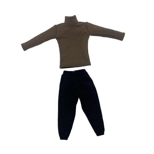 kowaku 1/6 -Skala -Action -Puppenkleidung aus Outfits Rollkragenpullover und Frachthosen Kleidung Kleidung für 12 -Zoll -BJD -Puppe, Dunkelbraun von kowaku