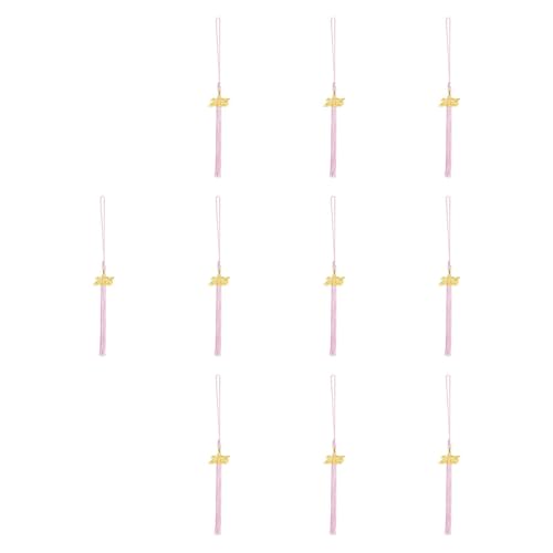 kowaku 10 Stücke Abschluss Ehrenkabel Quasten Graduation Cap Hut Quasten, Rosa von kowaku