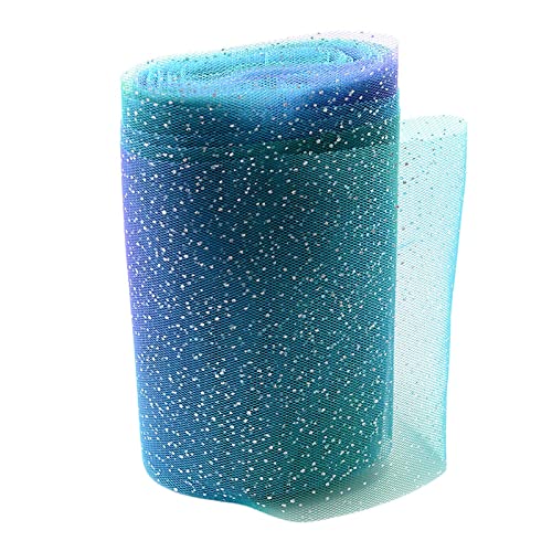 kowaku 11Yds Regenbogen Glitzer Tüll Rolle Pailletten Stoff Band Netzgewebe Tüll Spule Glänzend zum Nähen Handwerk Tisch Stuhl Schärpe Schleife Kostüm, Blau kowaku 11Yds Regenbogen Glitzer Tüll Rolle Pailletten Stoff Band Netzgewebe Tüll Spule Glänzend zum Nähen Handwerk Tisch Stuhl Schärpe Schleife Kostüm, Blau von kowaku