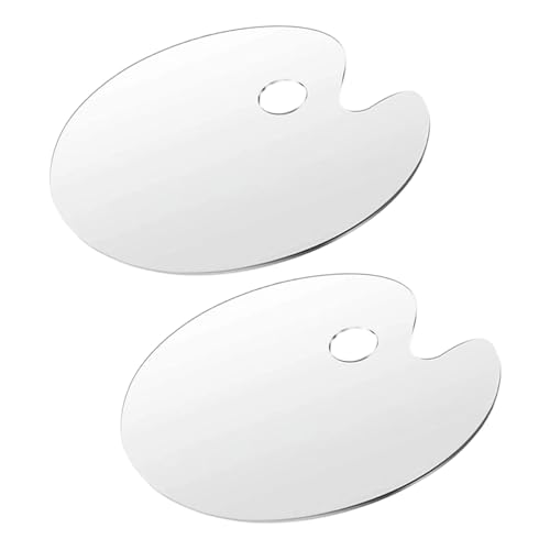 kowaku 2X Acrylfarbenpalette Malbedarf Vielseitig einsetzbar Ergonomisches Kunstfarbtablett Palettenzubehör für den Kunstunterricht, 20cmx30cm von kowaku