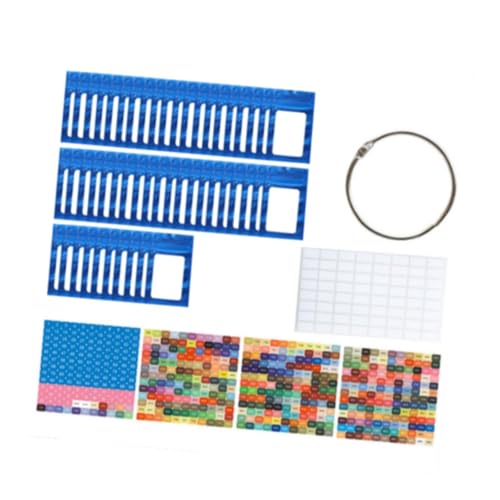 kowaku 50pcs kleine Perlen Organizer - -Aufbewahrungsbeutel mit Bindemittelringen und Aufklebern, Blau von kowaku
