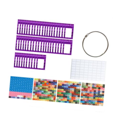 kowaku 50pcs kleine Perlen Organizer - -Aufbewahrungsbeutel mit Bindemittelringen und Aufklebern, Lila von kowaku