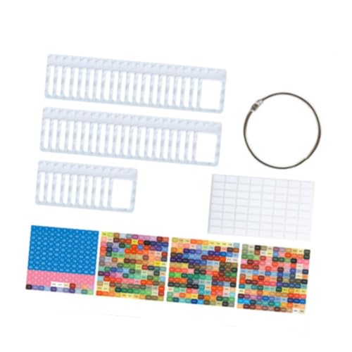 kowaku 50pcs kleine Perlen Organizer - -Aufbewahrungsbeutel mit Bindemittelringen und Aufklebern, Weiß von kowaku