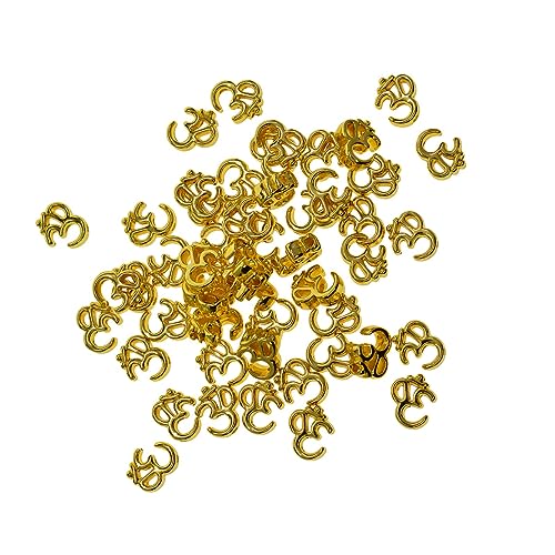 kowaku 50x Yoga OM Spacer Perlen Schmuckherstellung Zubehör DIY Vielseitig Anhänger Verbinder Charms Lose Perlen für Schlüsselanhänger Hüte von kowaku
