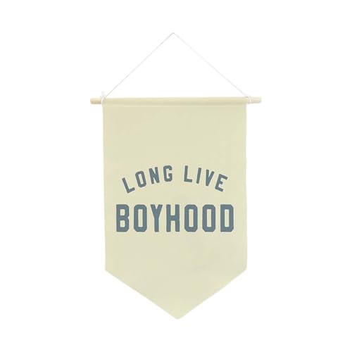 kowaku Banner mit der Aufschrift „Long Live Boyhood“, Wimpelbanner, aufzuhängen, einzigartige Wanddekoration, Jungenzimmer- für Schlafzimmer, Beige kowaku Banner mit der Aufschrift „Long Live Boyhood“, Wimpelbanner, aufzuhängen, einzigartige Wanddekoration, Jungenzimmer- für Schlafzimmer, Beige von kowaku