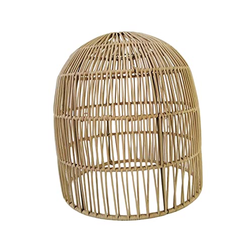 kowaku Geflochtene Rattan-Hängelampenabdeckung, Retro-Dekoration, gewebter Ersatz, handgefertigter Rattan-Lampenschirm, Lampenschirm für Wohnzimmer, 25 cm x 26 cm kowaku Geflochtene Rattan-Hängelampenabdeckung, Retro-Dekoration, gewebter Ersatz, handgefertigter Rattan-Lampenschirm, Lampenschirm für Wohnzimmer, 25 cm x 26 cm von kowaku