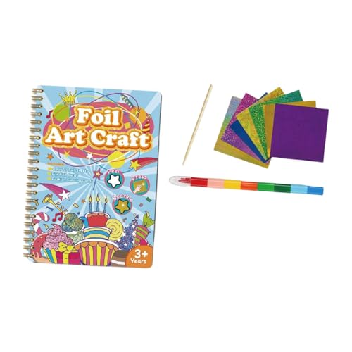 kowaku Kinderfolien-Kunst-Bastel-Aktivitätsset, Zeichenspielzeug, handgemachte Geburtstagsgeschenke, Malbuch, magisches Kunst-Stickerbuch für Kinder, B kowaku Kinderfolien-Kunst-Bastel-Aktivitätsset, Zeichenspielzeug, handgemachte Geburtstagsgeschenke, Malbuch, magisches Kunst-Stickerbuch für Kinder, B von kowaku