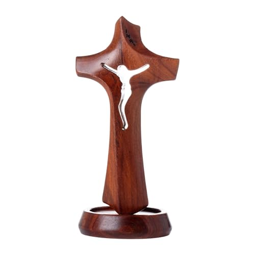 kowaku Kreuzstatue Religiöse Skulptur Holzfigur Dekoratives Tischornament mit Stabiler Basis für Zuhause Büro Und Als Geschenk, 5cmx11cmx5cm kowaku Kreuzstatue Religiöse Skulptur Holzfigur Dekoratives Tischornament mit Stabiler Basis für Zuhause Büro Und Als Geschenk, 5cmx11cmx5cm von kowaku