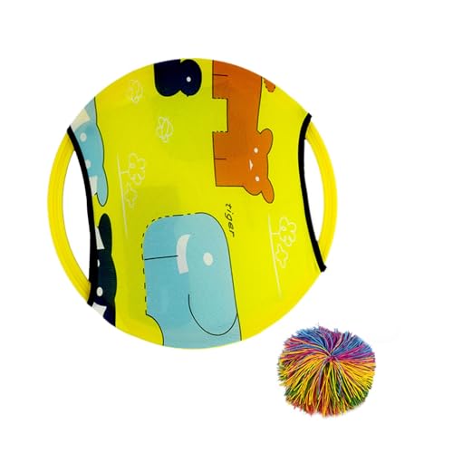 kowaku Paddle Catching Balls Party bevorzugt Interaktionsspielzeug für die Familie des Eltern -Kindes für die Familie für die Familie, Gelb von kowaku