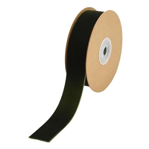 kowaku Samtband, einseitig, Samtbandrolle, DIY-Floristenband für Geschenkverpackungen, Dekoration, Bastelprojekte, Blumenstrauß, GrÜn kowaku Samtband, einseitig, Samtbandrolle, DIY-Floristenband für Geschenkverpackungen, Dekoration, Bastelprojekte, Blumenstrauß, GrÜn von kowaku