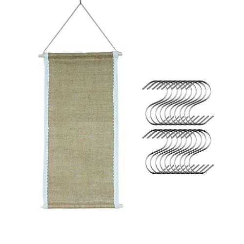 kowaku Schmuckaufbewahrungsregal Hängende Schmuck Organizer Halter mit Haken Praktisch Netzstoff Ohrringhalter Großes Fassungsvermögen Ringe Platzsparender von kowaku