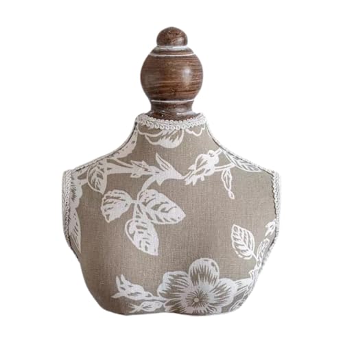 kowaku Schmuckständer, Büste, Halskette, Mannequin-Ständer, Anhänger, Mannequin-Modellhalter, Organizer für Geburtstags-, Muttertags-, Party- und Show-Trades, 18x22cm mit Blume von kowaku