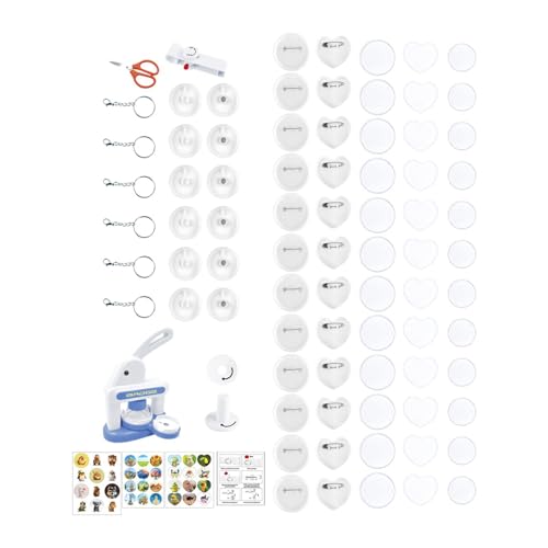 kowaku Taste Maker Machine Pin Abzeichen Taste Drücken Sie Maschine, handgefertigtes Handbuch zum Werkzeugabzeichen für Kinder, Jungen Mädchen, Blau von kowaku