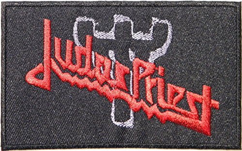 Aufnaher Judas Priest Metal Rock Punk Music Band Logo Jacket T shirt Patch Sew Iron on Embroidered Badge Sign Costum Size 4"Width X 2.5"Height von koyjung