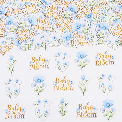Kreat4joy Baby in Bloom Babyparty-Dekoration, 200 Stück Baby in Bloom Konfetti Blau Wildblume Tischkonfetti Doppelseitiger Druck für Wildblume Blume Babyparty Geschlecht Enthüllung Party Dekoration Kreat4joy Baby in Bloom Babyparty-Dekoration, 200 Stück Baby in Bloom Konfetti Blau Wildblume Tischkonfetti Doppelseitiger Druck für Wildblume Blume Babyparty Geschlecht Enthüllung Party Dekoration von kreat4joy